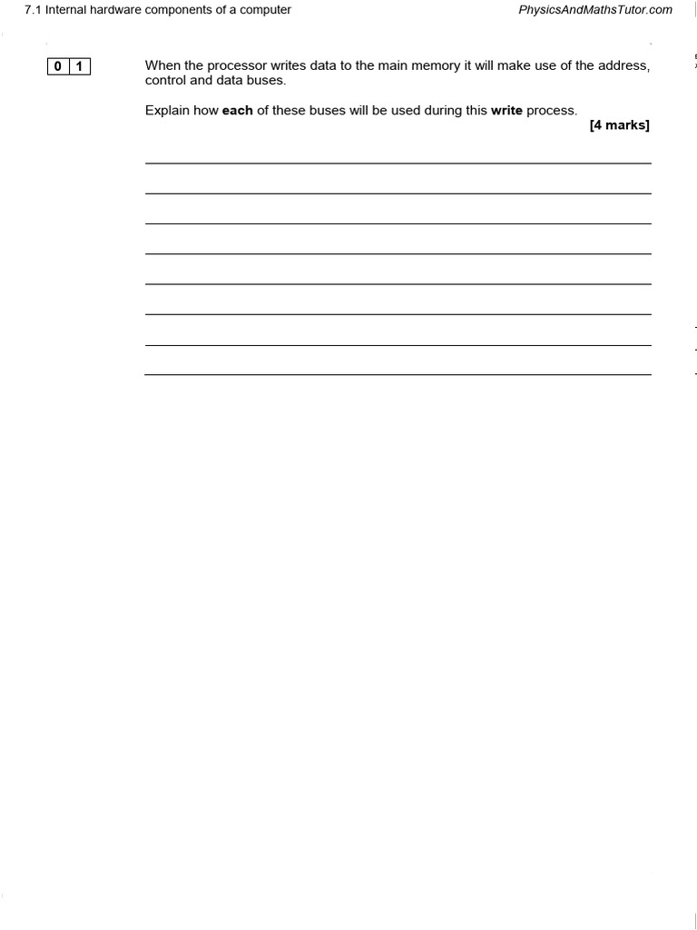 7.1 Internal Hardware Components of A Computer QP | PDF | Computer ...