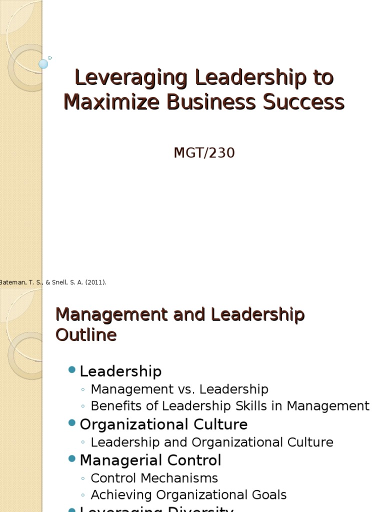 Management and leadership presentation mgt 230 week 5 04 image