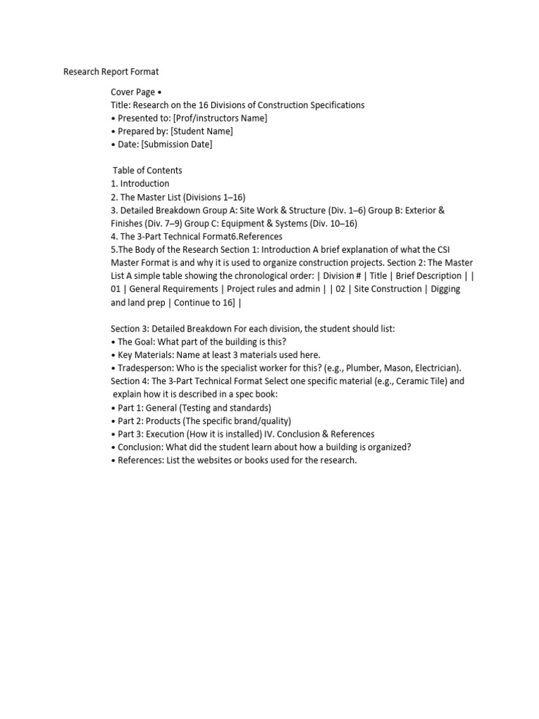 Research Report Format 3g | PDF