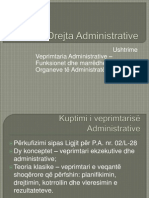 Veprimtaria Administrative - Funksionet Dhe Marrdheniet Me Organet Tjera