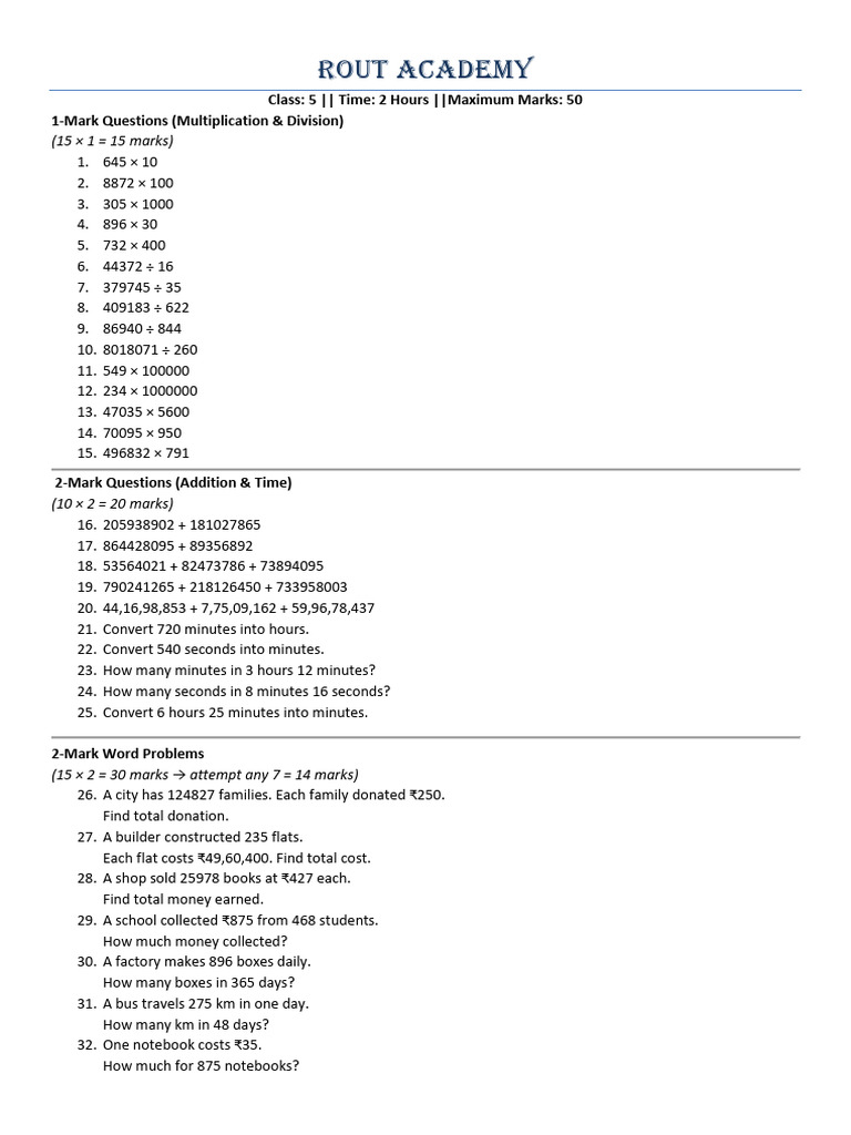 Class5 SST Final Test | PDF