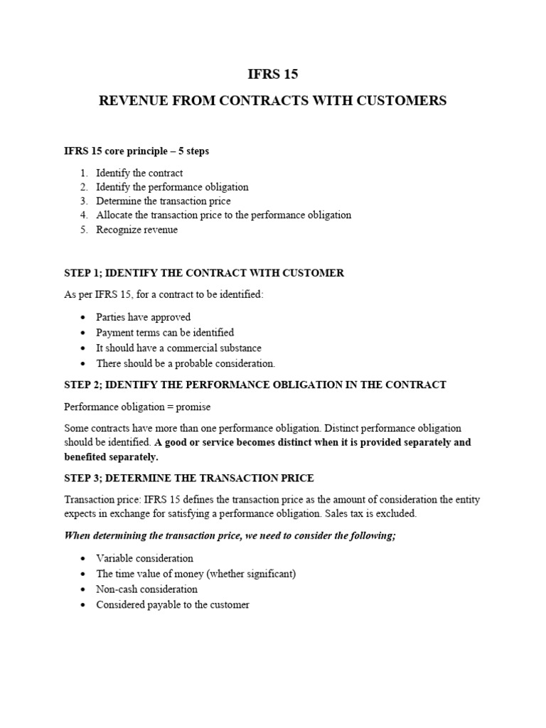 Ifrs 15 | PDF | Consideration | Prices
