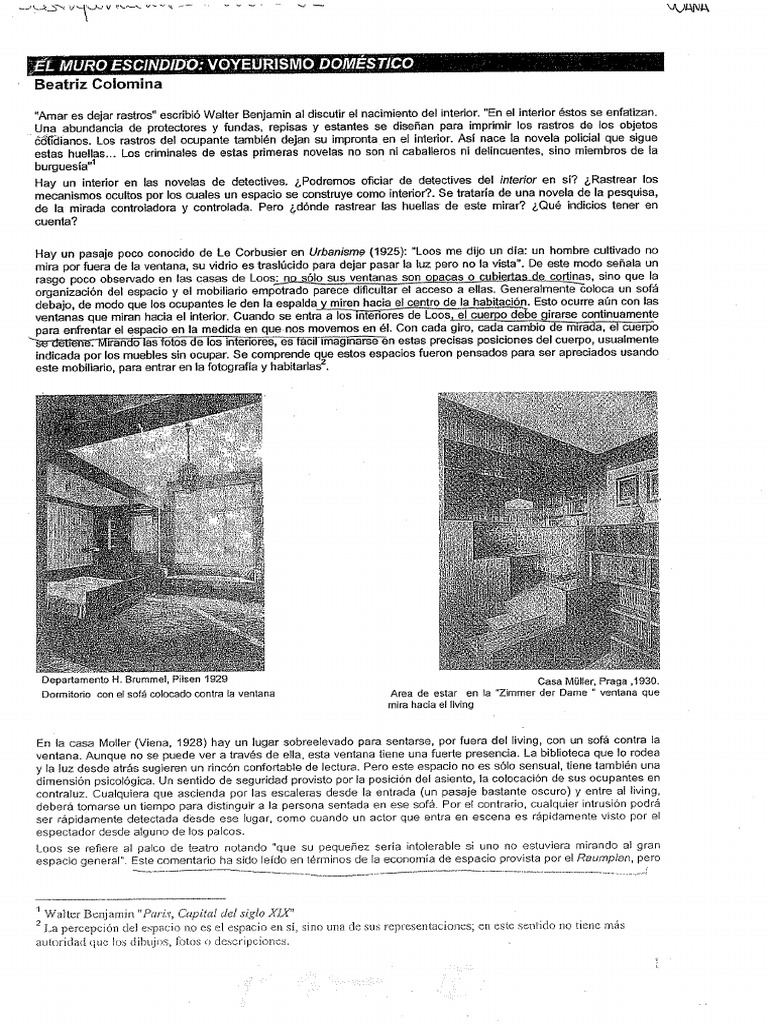 Rigotti - El Muro Escindido - Beatriz Colomina | PDF