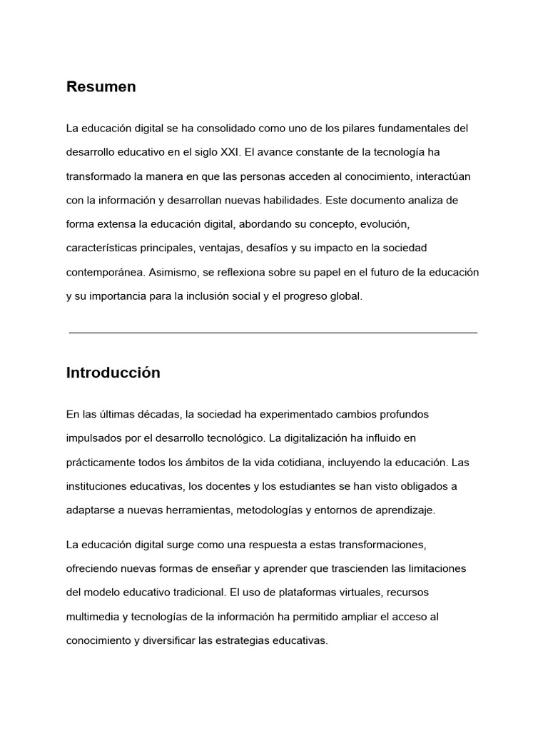LA IMPORTANCIA DE LA EDUCACIÓN DIGITAL EN LA SOCIEDAD ACTUAL | PDF ...
