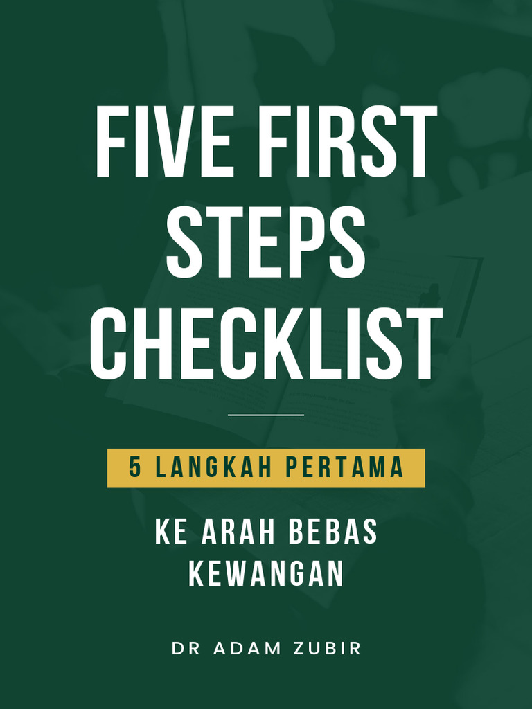 5+First+Steps+Checklist Dr+Adam+Zubir | PDF