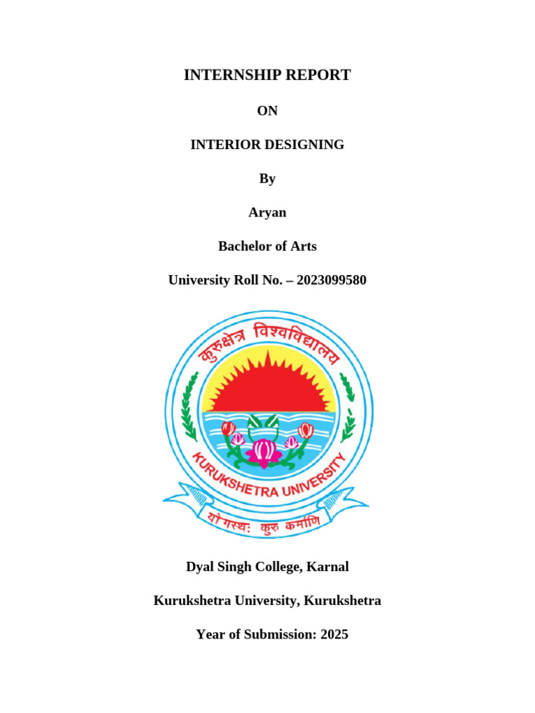 INTERNSHIP REPO Latest | PDF | Interior Design | Design