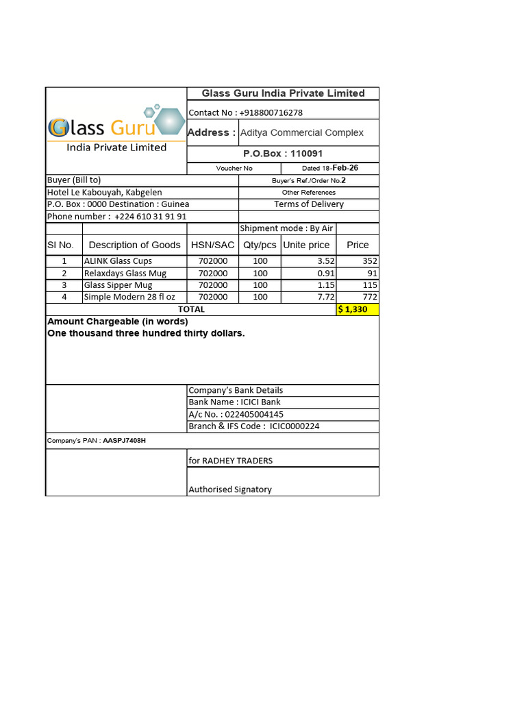 Quotation Glass Kabouyah | PDF