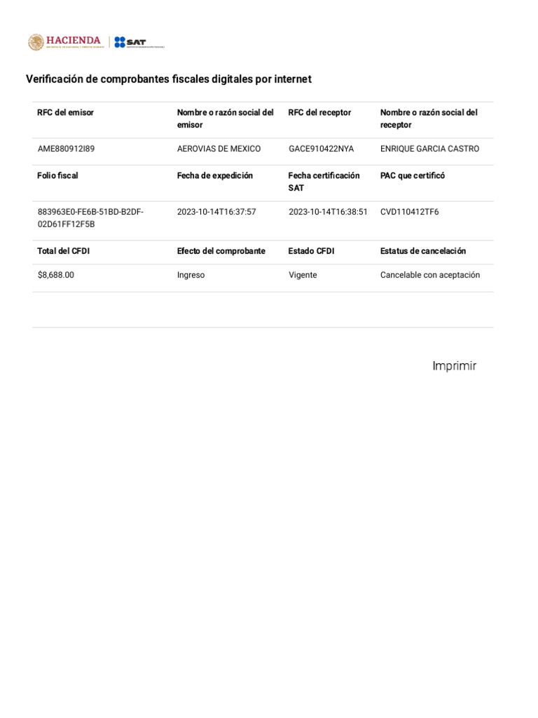 Verificación de Comprobantes Fiscales Digitales Por Internet | PDF