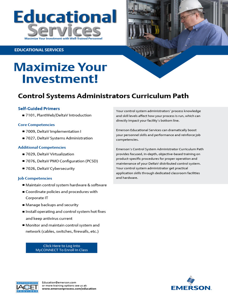 Control System Administrator Curriculum Path Flyer en 1263556 | PDF