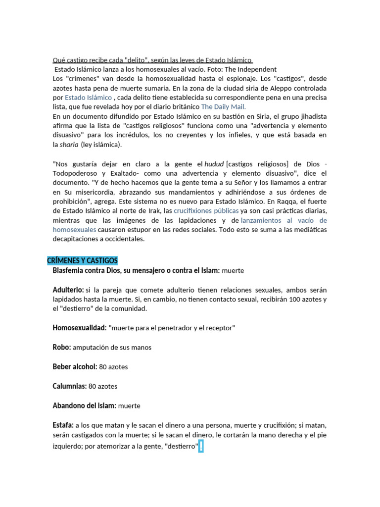 Qué Castigo Recibe Cada Musulman | PDF
