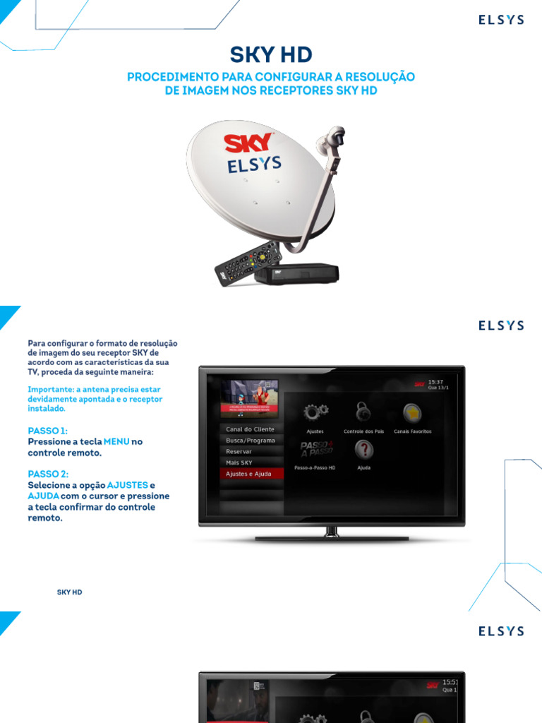 Procedimento Configuracao Receptores SKY | PDF