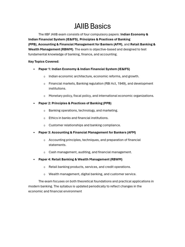 Jaiib Basic | PDF