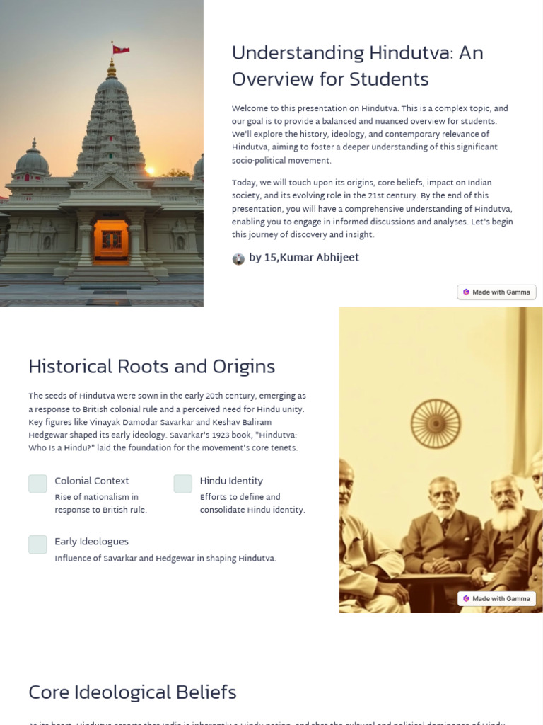 Understanding Hindutva An Overview For Students | PDF | Political Science