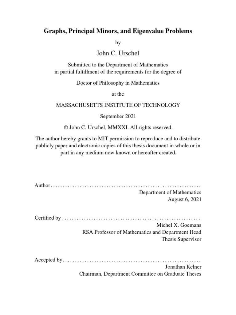 Thesis | PDF | Matrix (Mathematics) | Basis (Linear Algebra)