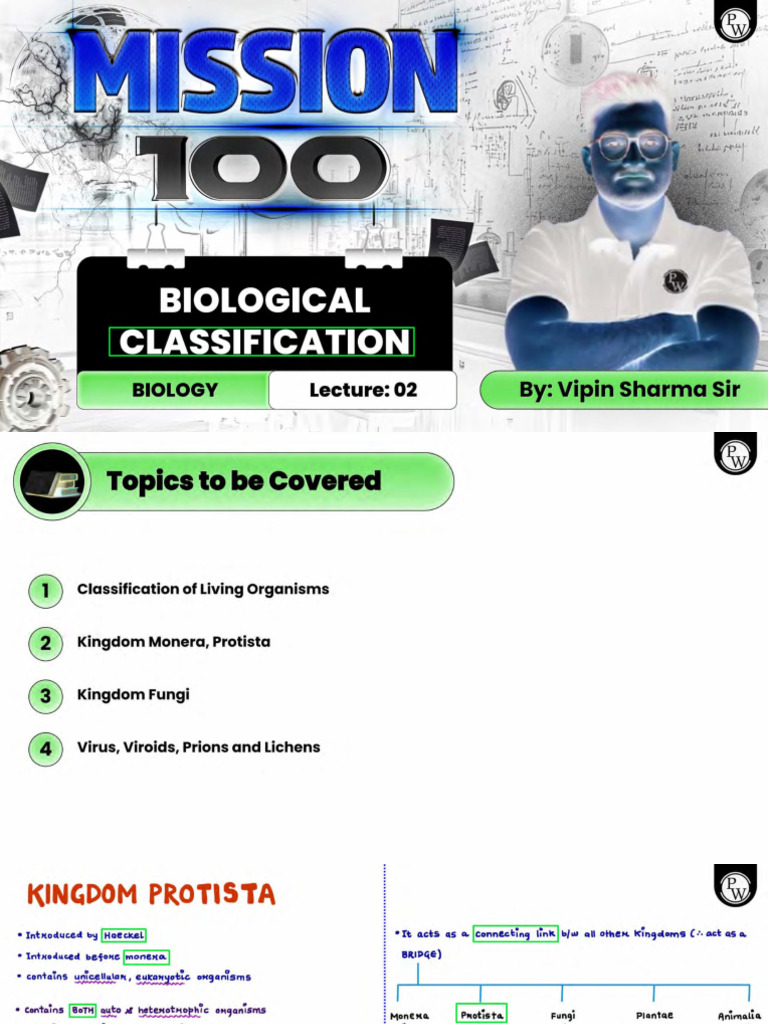 Biological Classification 02 Class Notes PDF | PDF