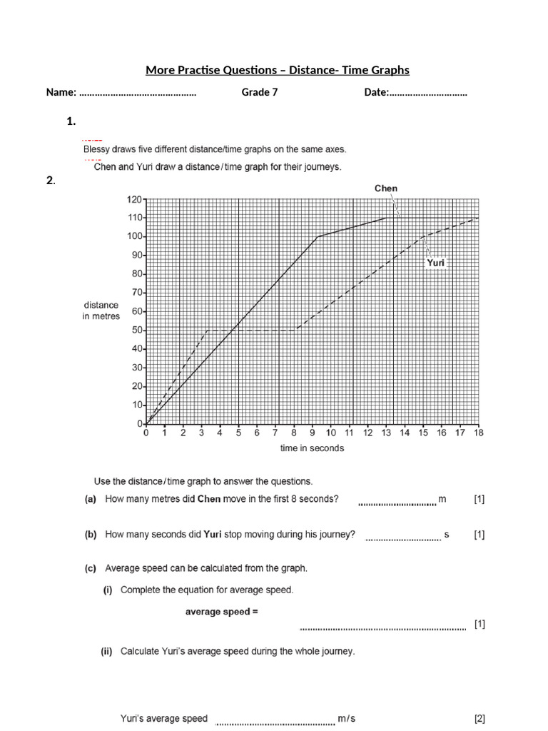 D-T Graph Questions | PDF