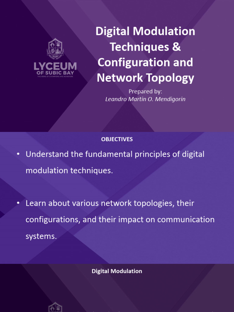 L3 (Digital Modulation Techniques & Configuration and Network Topology ...