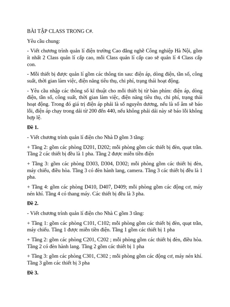 Bài Tập Class Trong c | PDF