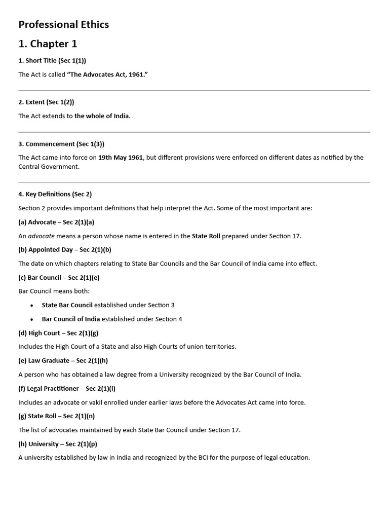 Professional Ethics 1-10 | PDF | Debits And Credits | Advocate