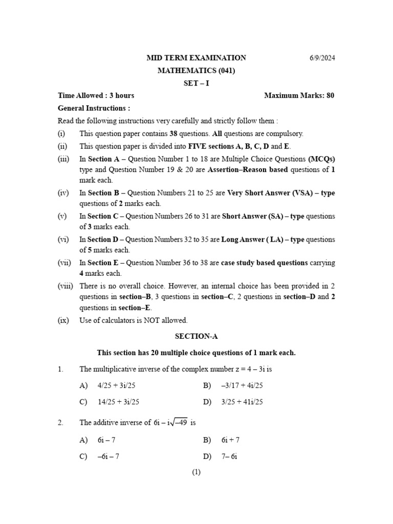 11 Mathematics 1 | PDF | Function (Mathematics) | Elementary Mathematics
