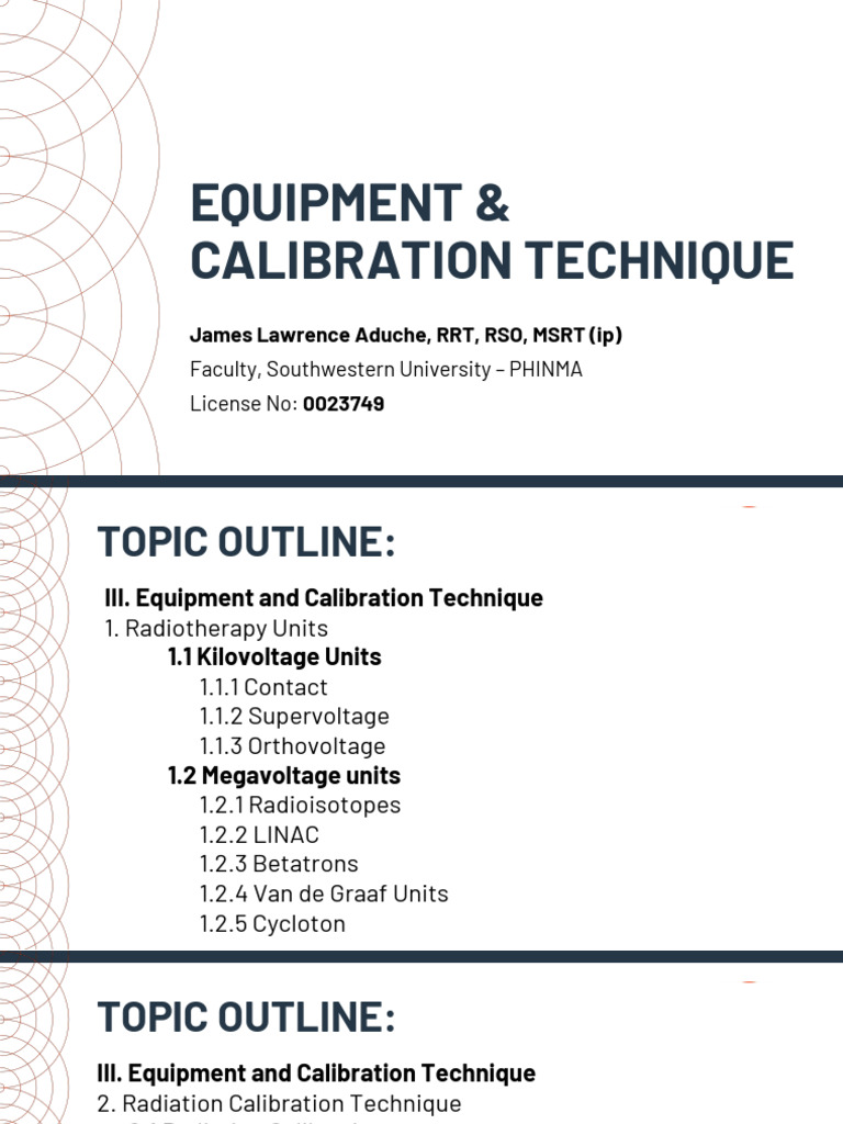 4 EQUIPMENT CALIBRATION TECHNIQUE - Removed | PDF | Radiation Therapy ...