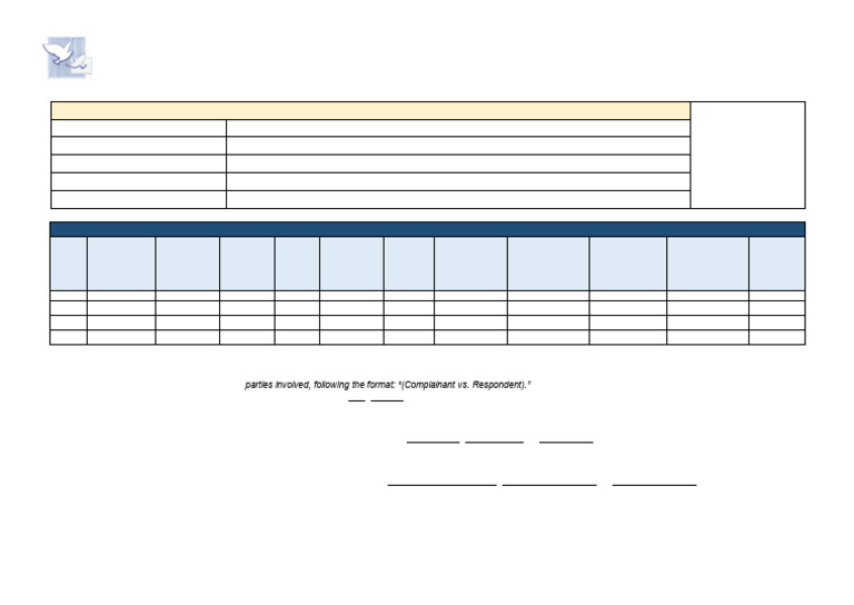 Form 8. KP Record and Settlement Log | PDF | Mediation | Dispute Resolution