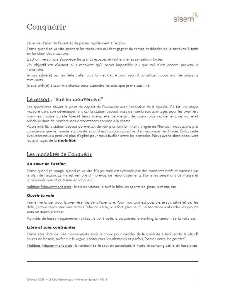 SISEM - Description Dã© Taillã© e Des Moteurs | PDF | Esthétique
