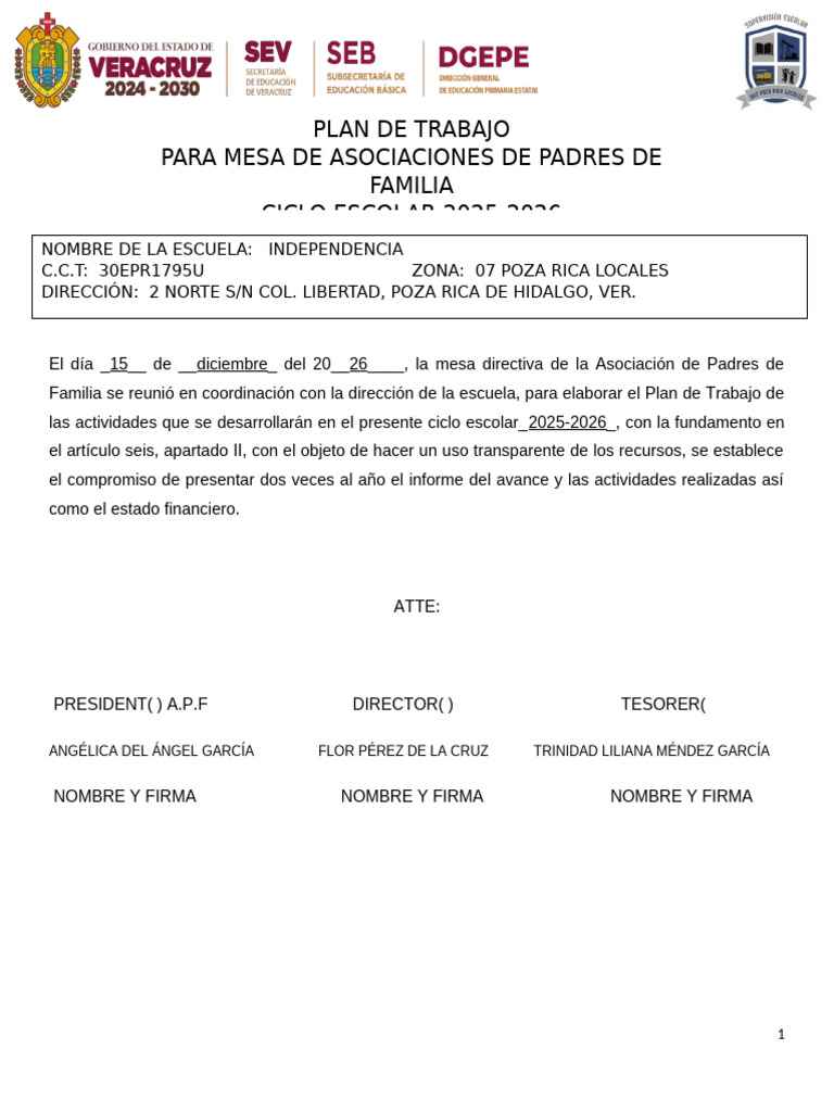 Plan de Trabajo Apf | PDF