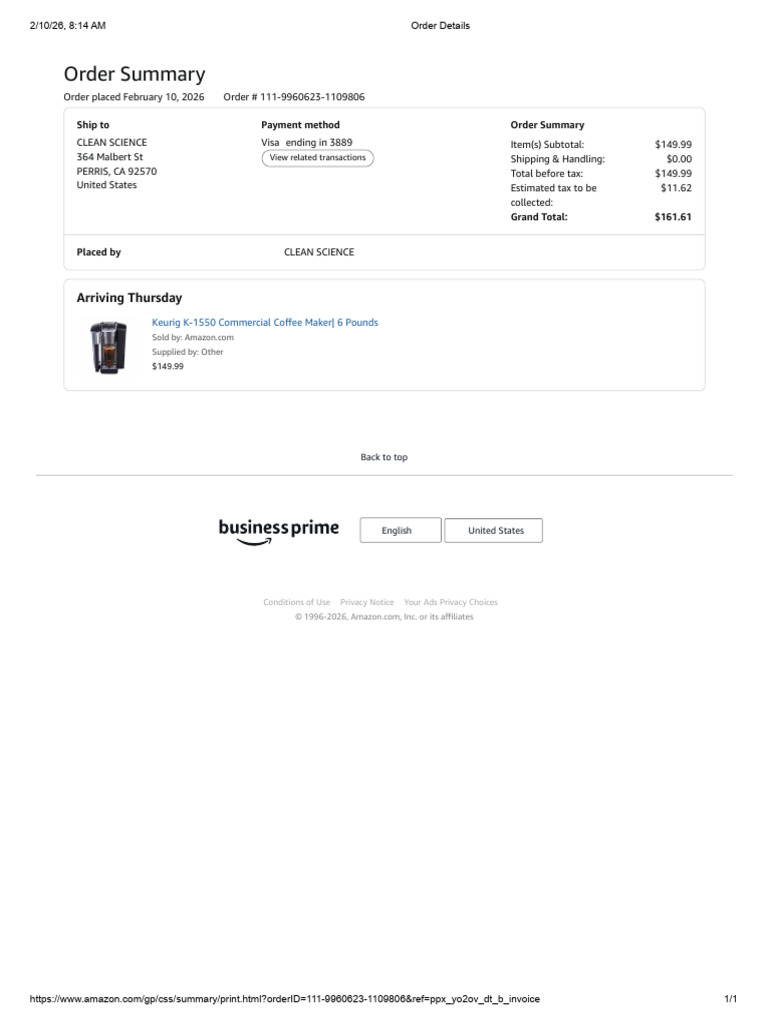 Order Details | PDF