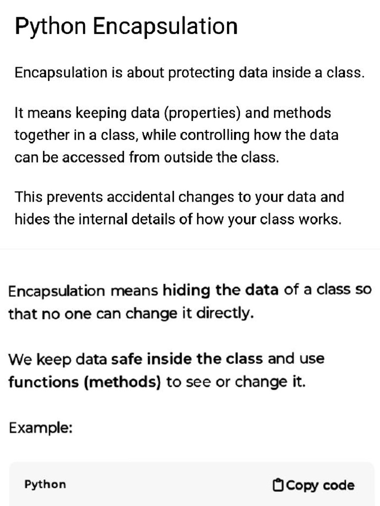 How Encapsulation Implement | PDF