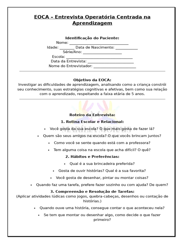 EOCA | PDF | Aprendizado | Psicologia Cognitiva