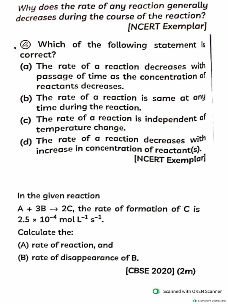 Revision PDF Chemical Kinetics | PDF | Activation Energy | Reaction Rate