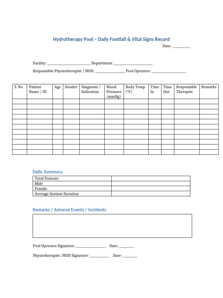 Footfall Record | PDF