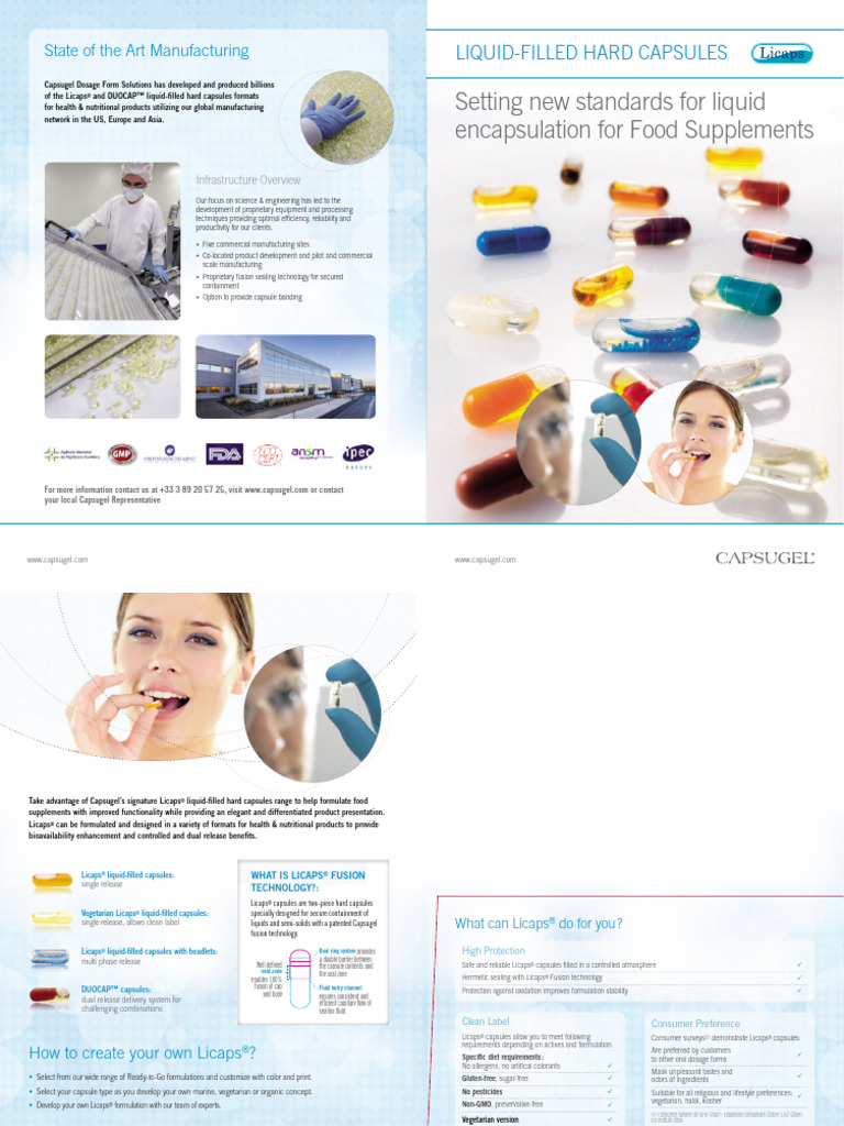 Licaps Liquid Filled Hard Capsules Setting New Standards For Liquid ...