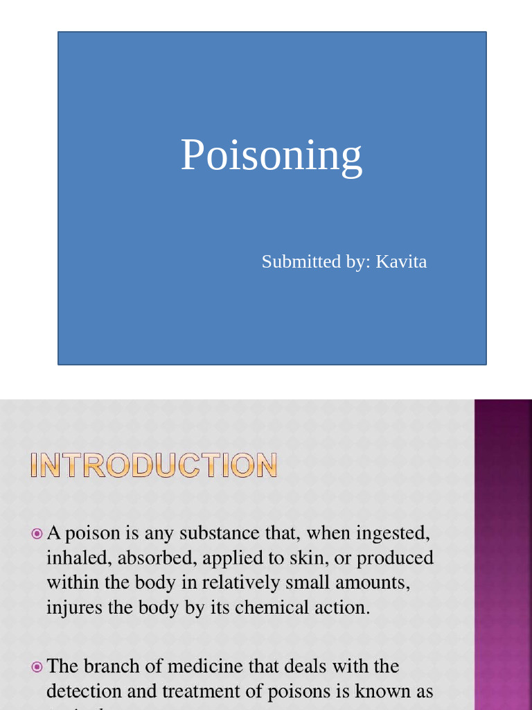 Poisoning | PDF