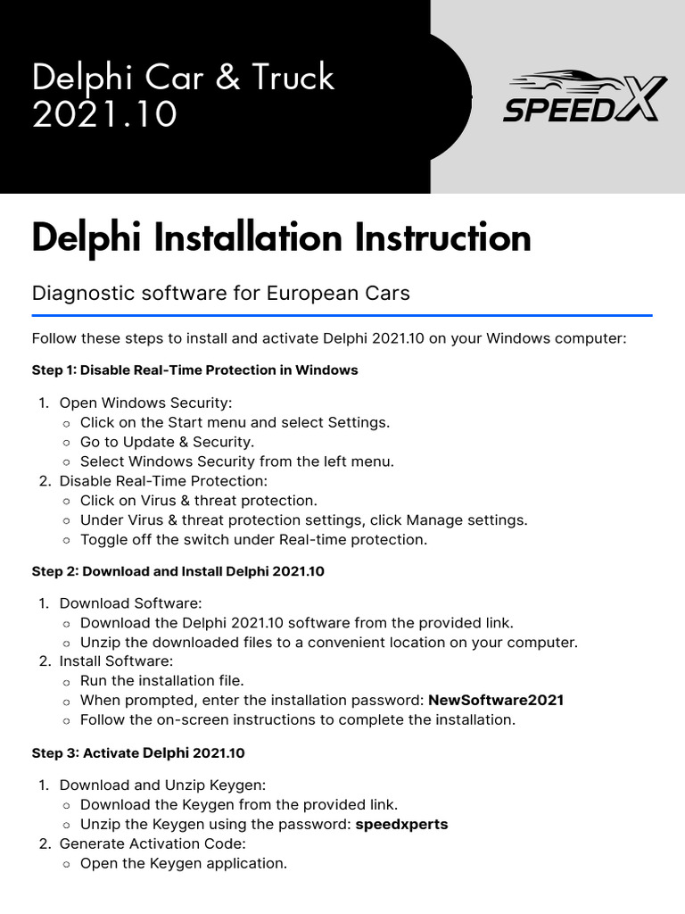 SpeedX Delphi | PDF | Computer Virus | Microsoft Windows