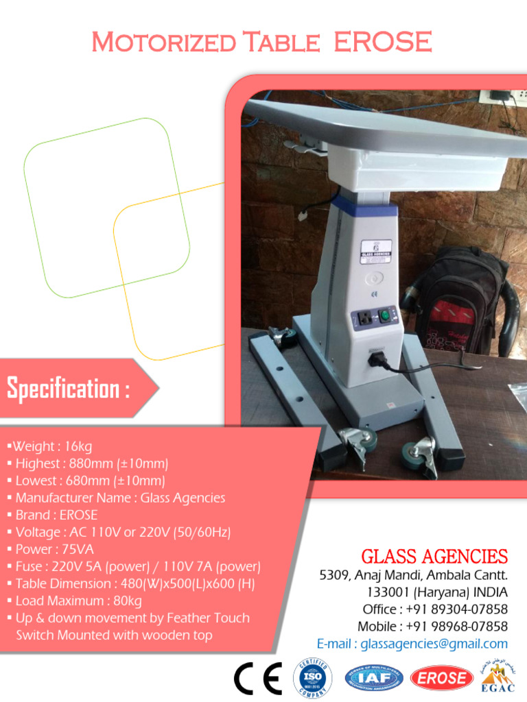 Motorized Table | PDF