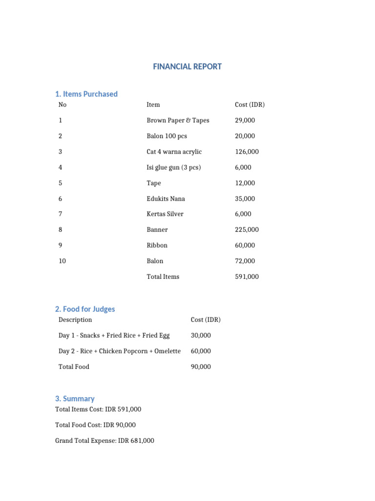 Financial Report | PDF