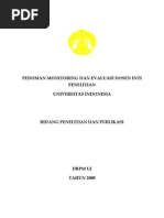 Pedoman Evaluasi Dosen Inti Univ Indonesia