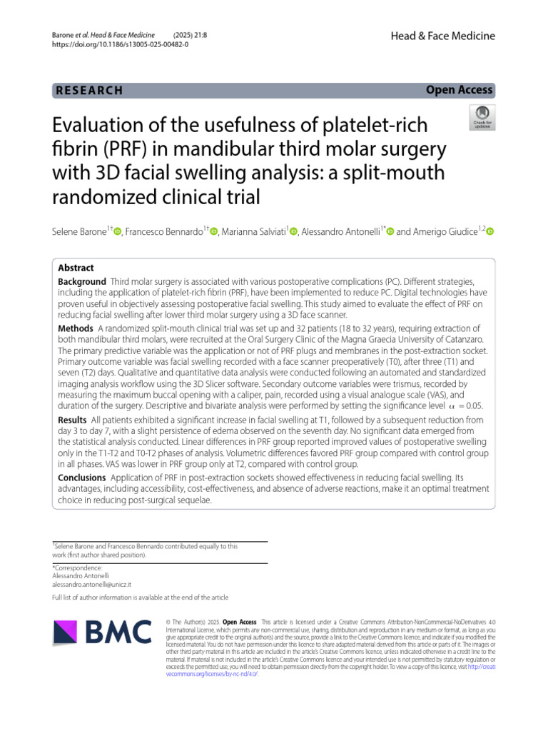 Evaluation of The Usefulness of Platelet-Rich Fibr 251215 003516 | PDF ...