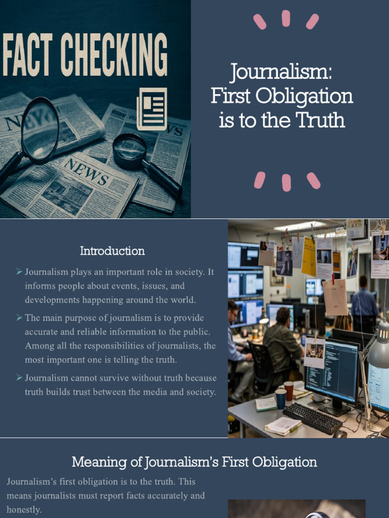 Journalism: First Obligation Is To The Truth | PDF