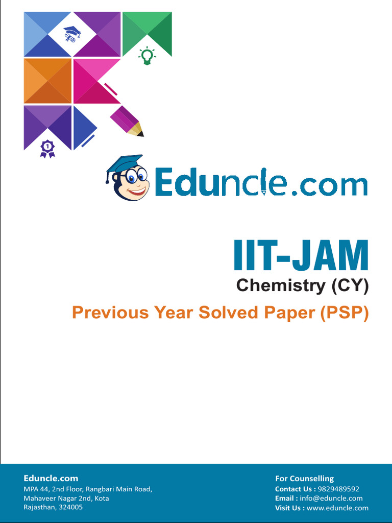 Iit-Jam: Previous Year Solved Paper (PSP) | PDF | Chemistry | Physical ...