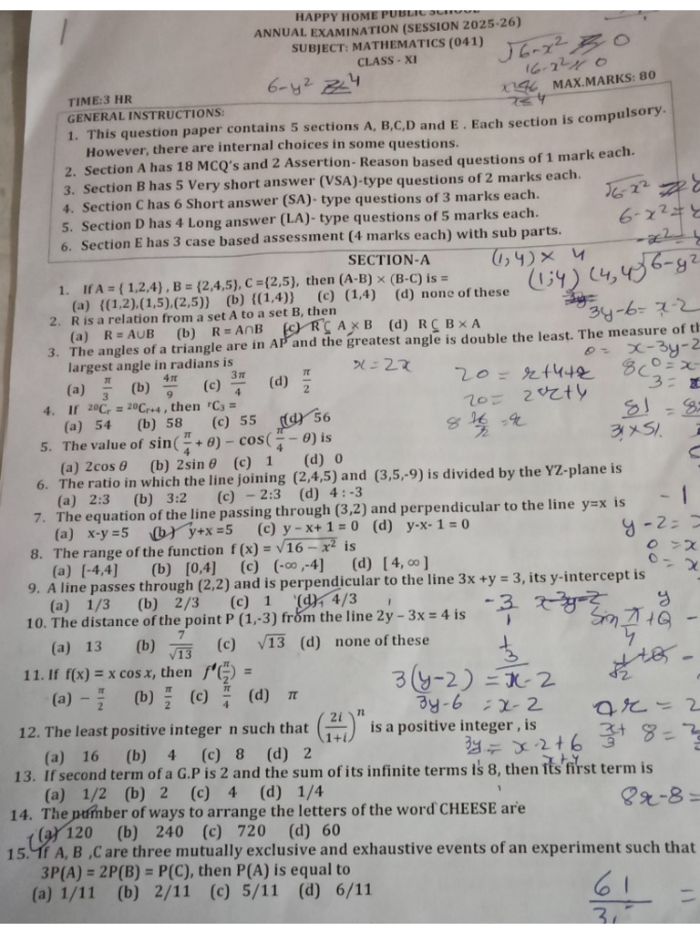 Maths Question Paper | PDF