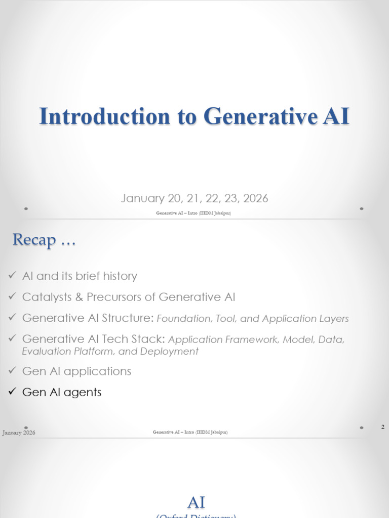 1 Generative AI - Introduction | PDF | Artificial Intelligence ...