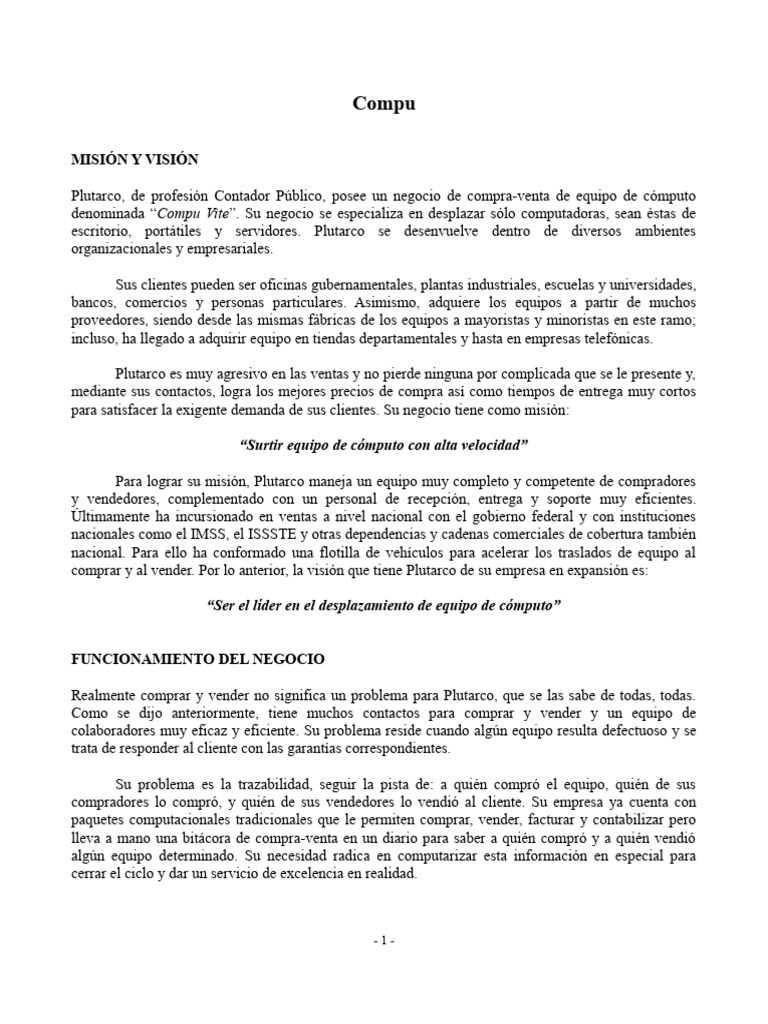 Compu | PDF | Al por menor | Business