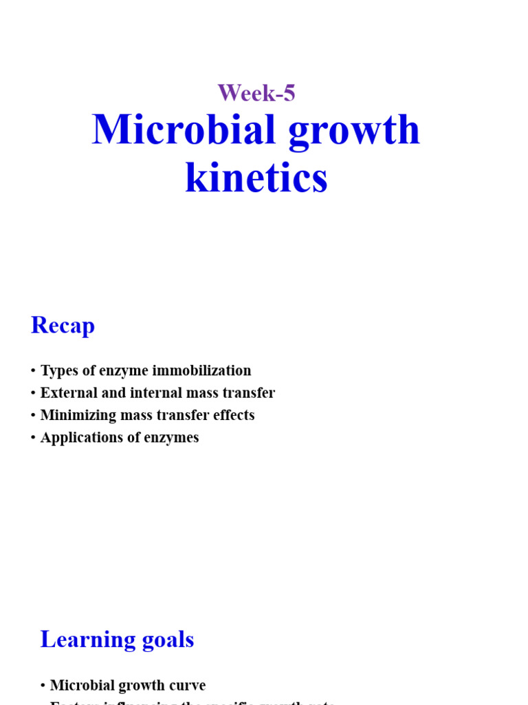 Week 5 - Lecture Notes - Fundamentals of Bioprocess Engineering | PDF ...