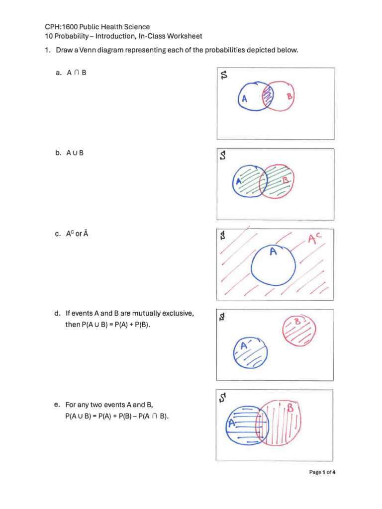 10 Probability Intro Class Session Worksheet Answer Key | PDF ...