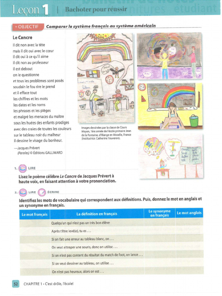 Le Cancre Questions | PDF