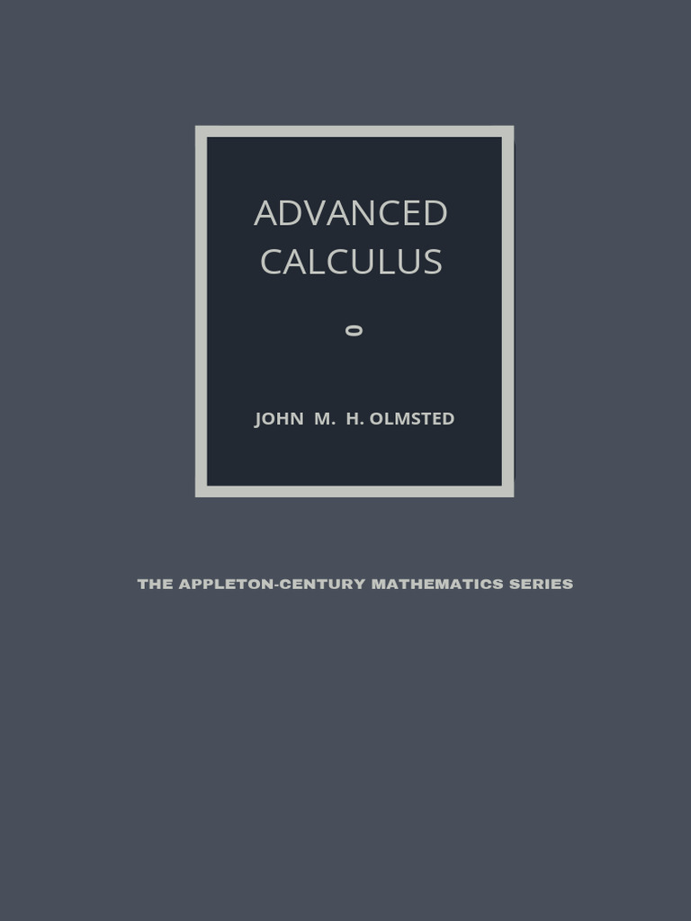 Advanced Calculus | PDF