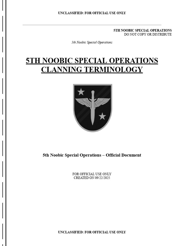 5th Noobic Special Operations - Clanning Terminology | PDF | Flanking ...